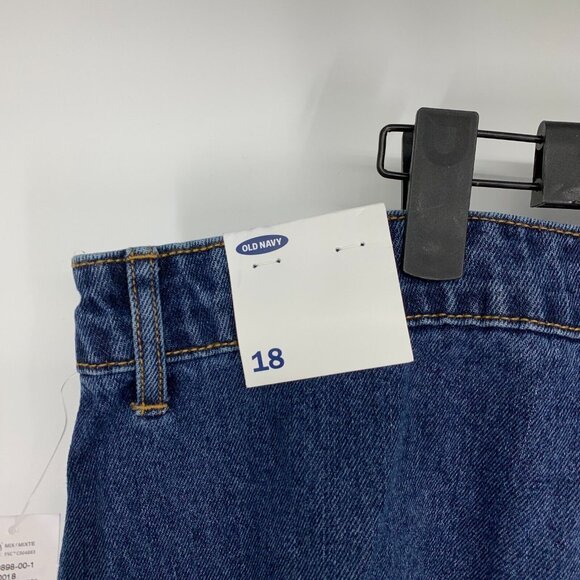 Old Navy Denim Skirt Button Front Midi Blue Jean High Waist NWT - Picture 9 of 13